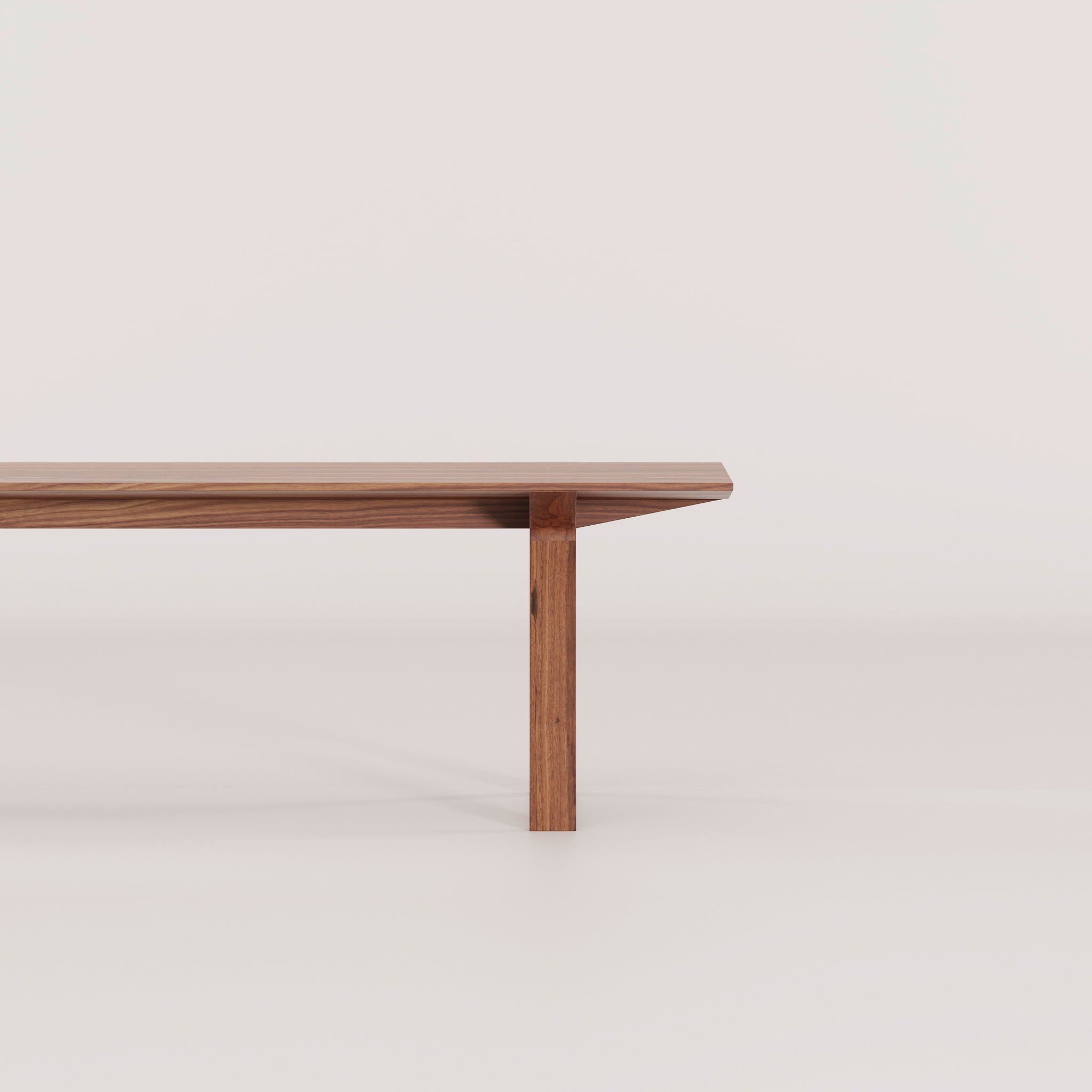 Louis bench in Walnut. Designed by Tom Fereday in Australia and handmade by Mast Furniture. 