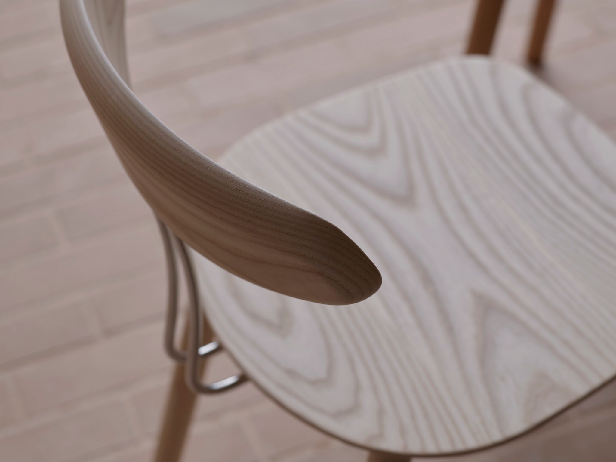 Stem chair close up in White Ash