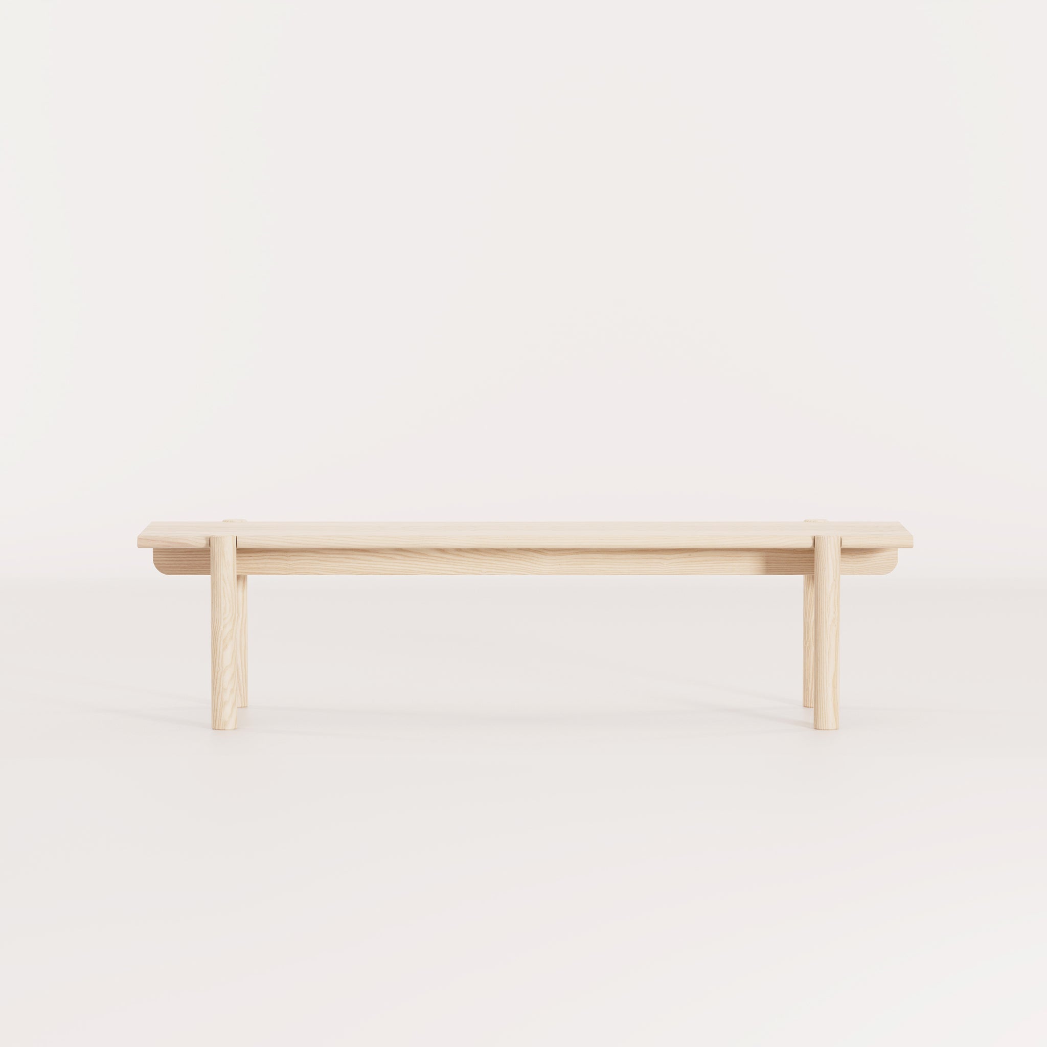 A modern, Australian made bench seat in White Ash timber by Mast Furniture.