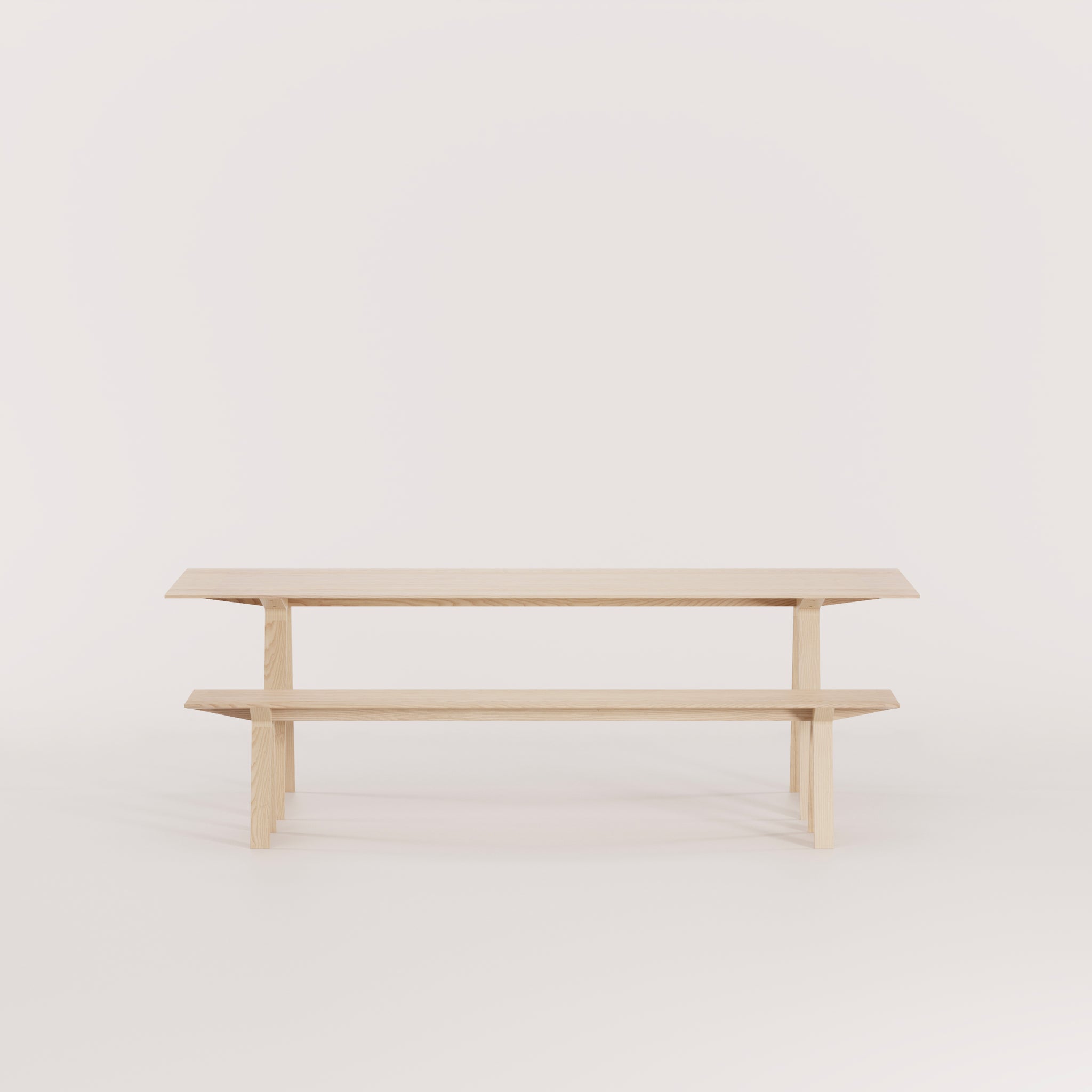 Louis table in White Ash. Designed by Tom Fereday in Australia and handmade by Mast Furniture.